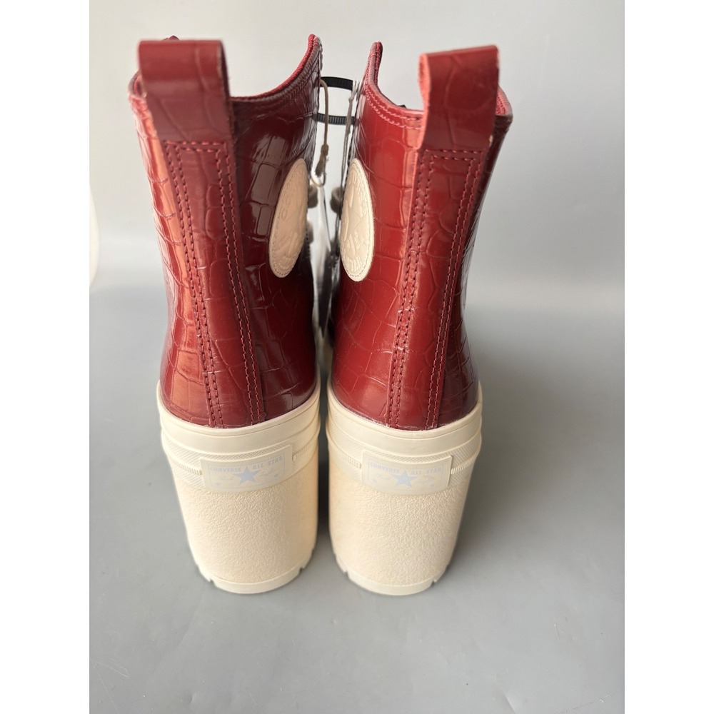 Converse Chuck Taylor All Star GR82 Dark Cherry Croc Leather Heel Boots A07657C - Picture 3 of 11